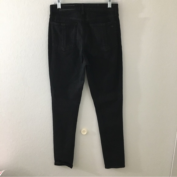 NWOT Rag and Bone Nina Black Coated High Rise Skinny Jeans size 28. - Picture 4 of 7